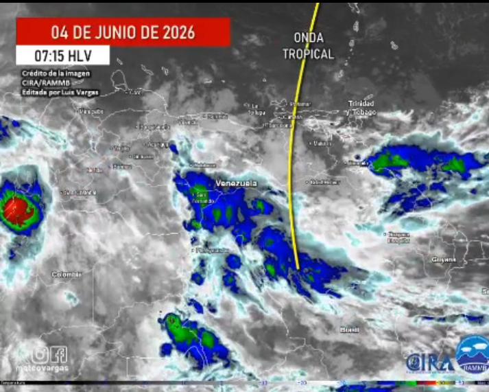 Nueva onda tropical causa lluvias en el territorio venezolano