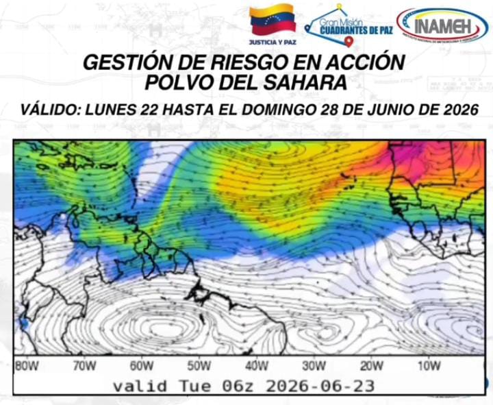 Nueva capa del Polvo del Sáhara se desplaza sobre el territorio nacional desde este lunes