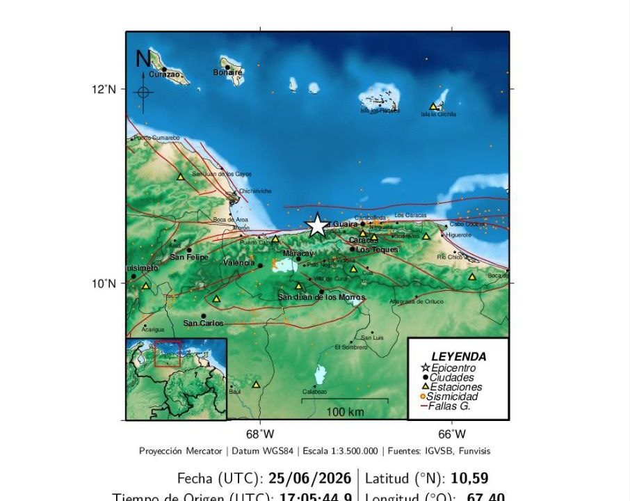 Registran sismo de magnitud 3,5 en Aragua