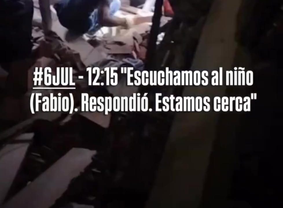 Reportan señales de vida del niño Fabio en las residencias Tahiti de Caraballeda; grupos de rescate intensifican labores